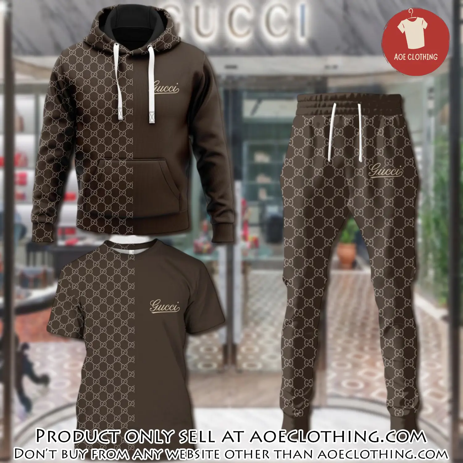 Gucci luxury brand combo tshirt hoodie long pants set trending 24 outfit sport lcs1032 aoe1445893